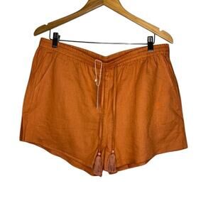 NWT Andie Linen/ Rayon Resort Wear/ Swim Cover Up Short Sz XL Auburn‎ Color